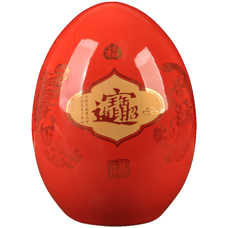 Jingdezhen ceramic Chinese red f egg furnishing articles for double happiness I new home decoration home decoration wedding gift