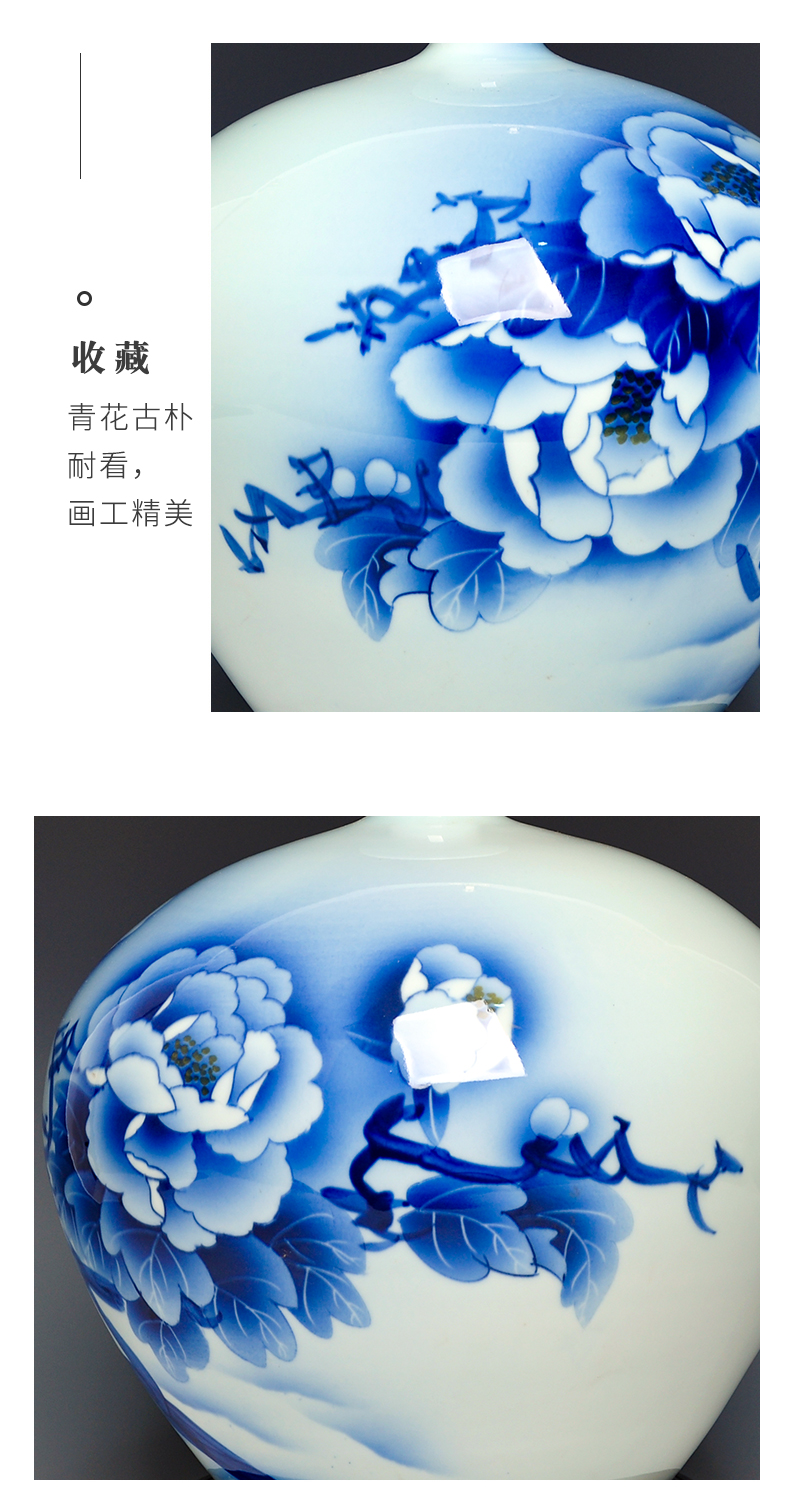 Jingdezhen ceramics hand - made vases, new Chinese style home sitting room porch rich ancient frame TV ark adornment furnishing articles