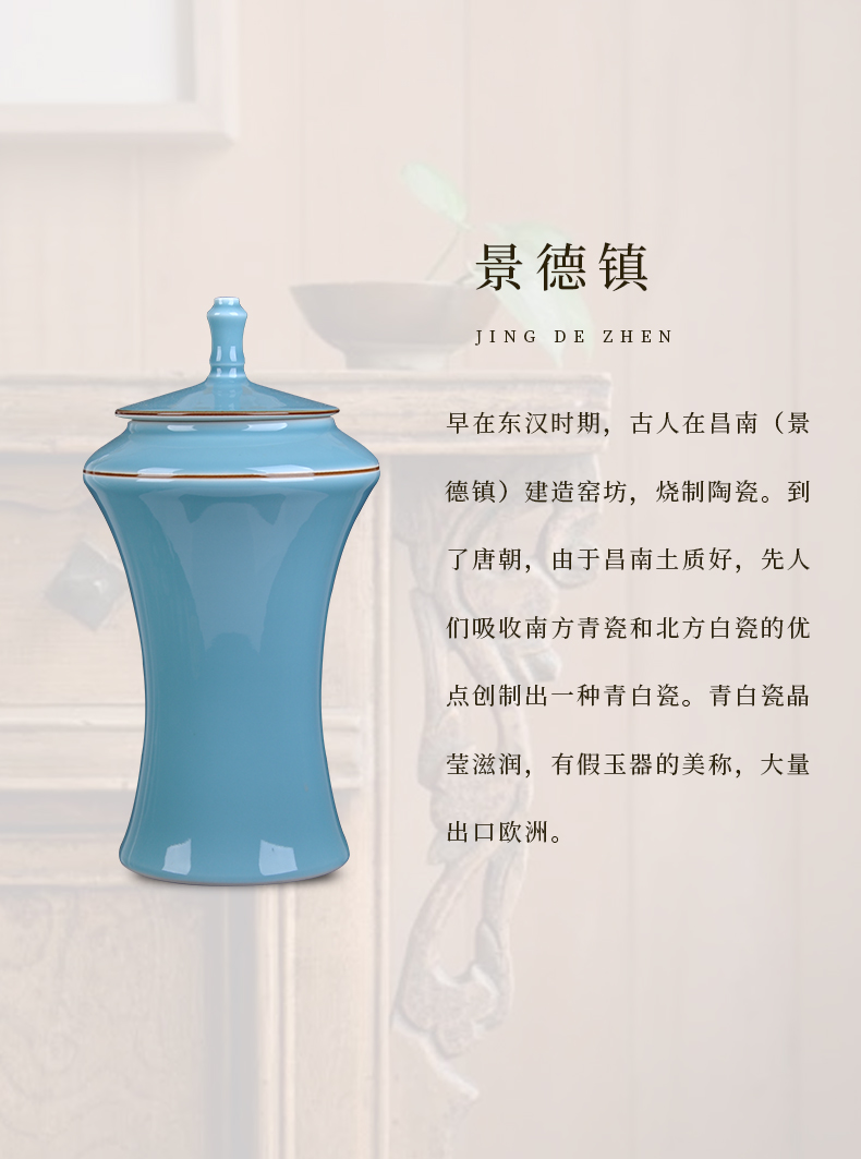 Jingdezhen ceramics archaize storage tank general tea pot with cover sitting room place, home decoration