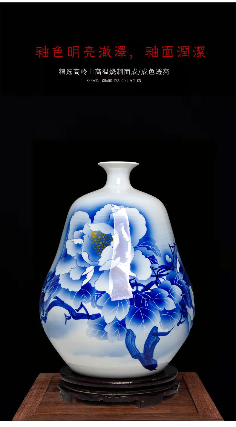 Jingdezhen ceramics hand - made vases, new Chinese style home sitting room porch rich ancient frame TV ark adornment furnishing articles