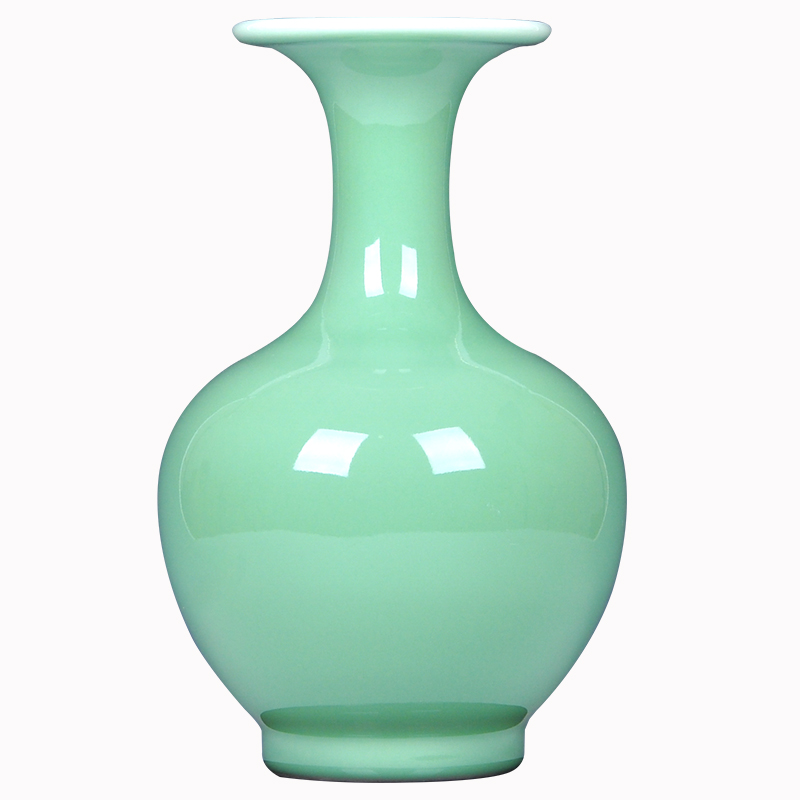 Jingdezhen ceramics shadow blue color glaze design ceramic vases, I and fashionable adornment handicraft furnishing articles in the living room