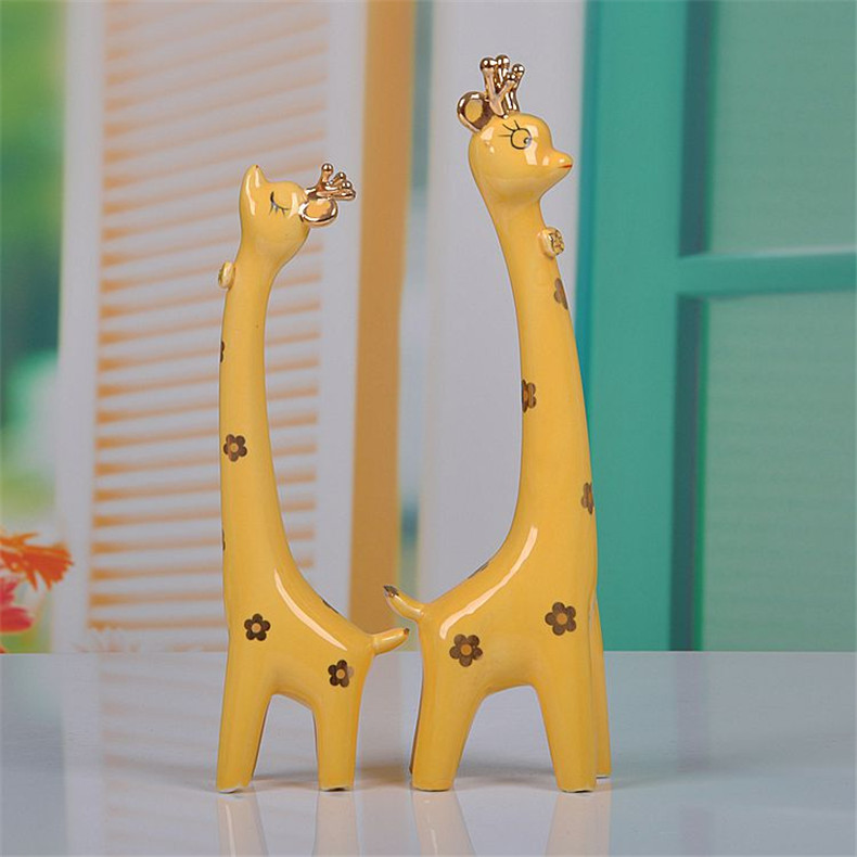 Scene, jingdezhen modern decorative ceramic crafts home furnishing articles couples a pair of sika deer