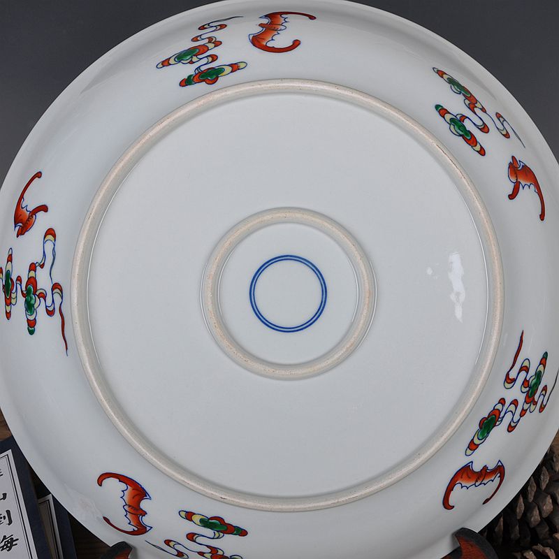 Scene imitation Ming and the qing dynasty, jingdezhen ceramics hand - made bucket decorated prosperous trading household act the role ofing is tasted crafts are open