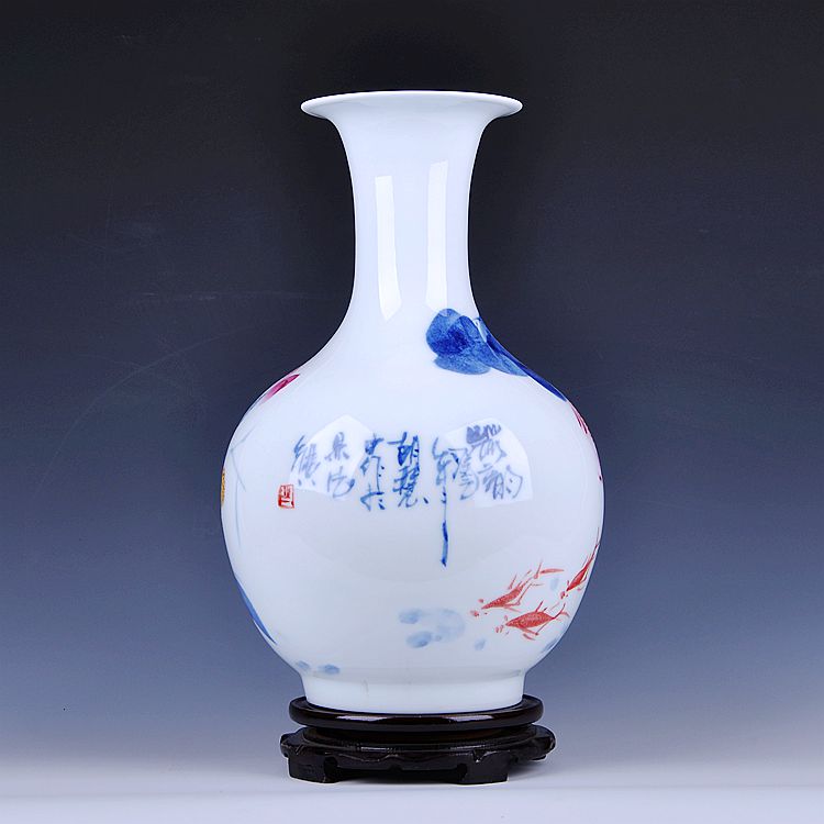 Jingdezhen ceramic vase famous hand - made furnishing articles furnishing articles sitting room adornment porcelain vase modern new classic