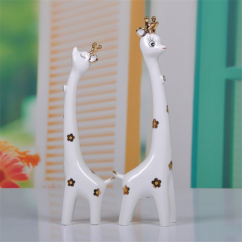 Scene, jingdezhen modern decorative ceramic crafts home furnishing articles couples a pair of sika deer