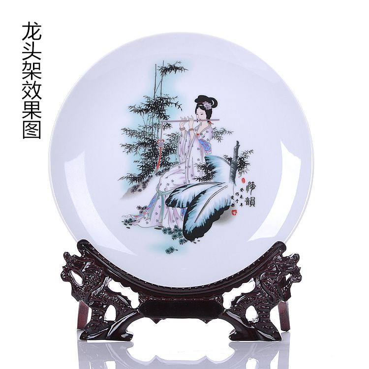 Jingdezhen ceramic decoration sat dish hang dish plate modern home act the role ofing handicraft furnishing articles gift flower