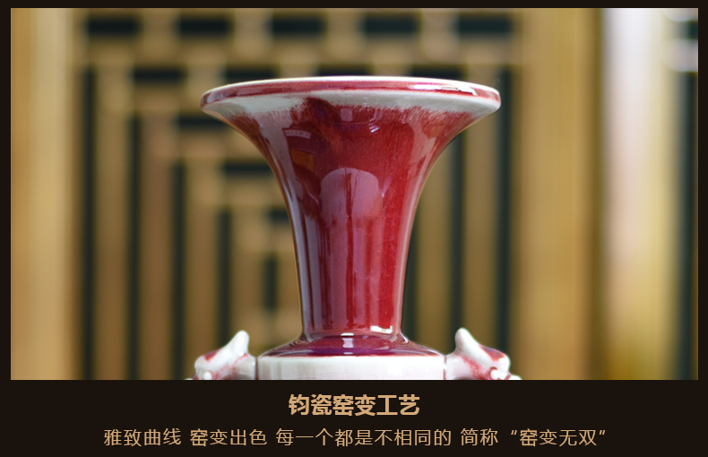 Jing jun porcelain, jingdezhen ceramics up archaize crack vase household adornment handicraft furnishing articles