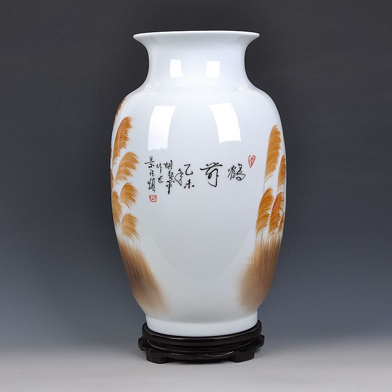 Hand - made famous masterpieces vase jingdezhen ceramic porcelain vases with modern decoration that occupy the home sitting room