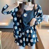 Шелковая летняя тонкая сексуальная пижама, милый комплект, шорты, эффект подтяжки