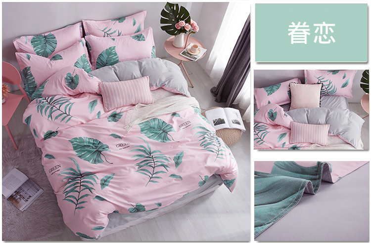 Một gia đình bốn giường áp dụng tờ 1,5m 1.8m đơn giản ba mảnh bộ đơn hoặc kép ký túc xá - Bộ đồ giường bốn mảnh chăn ga cao cấp