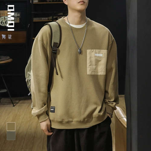 Демисезонный ретро свитшот, лонгслив, футболка, в американском стиле, оверсайз, осенний