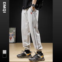 Autumn Winter Plus Suede Bouquet Foot Casual Pants Male Guard Pants Damp Straight Barrel Thickened Fat Sub Plus Mast Code Pants Trend