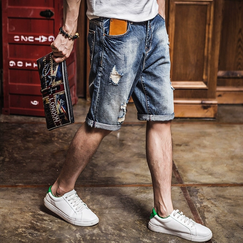 Tide, трендовая джинсовая юбка для отдыха, шорты, мужские штаны, оверсайз, большой размер