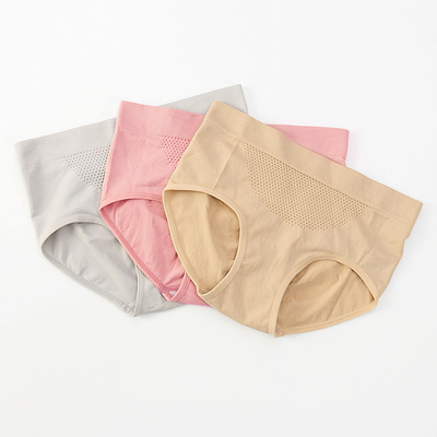 【4条】3D蜂窝透气日系暖宫内裤女