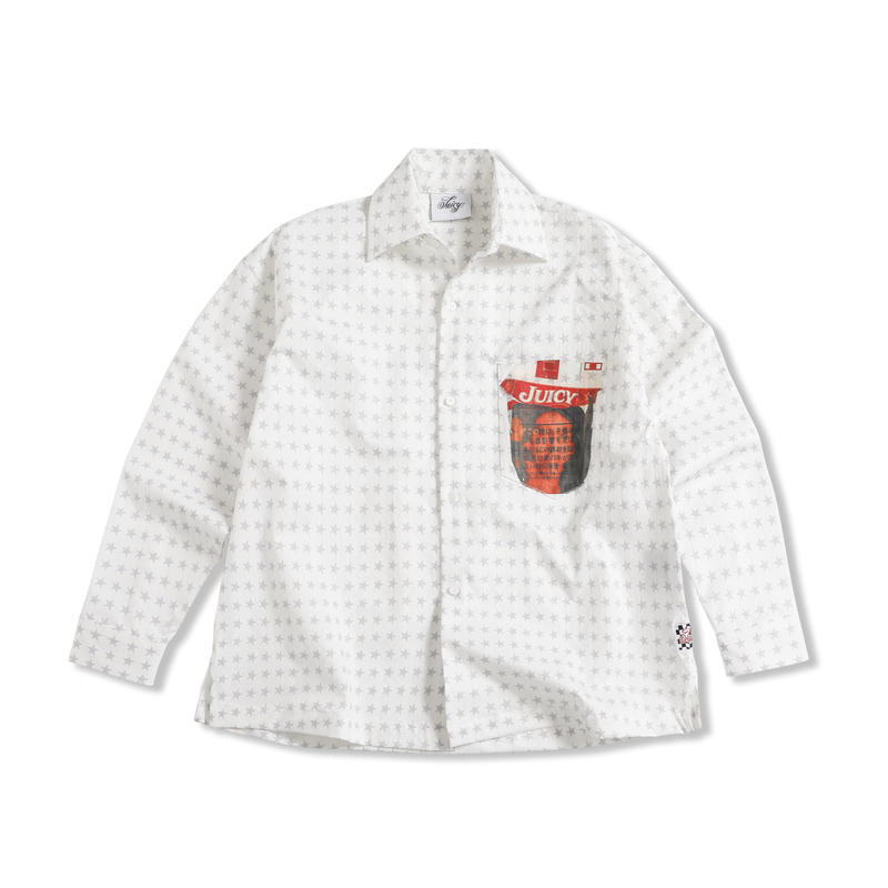 Juicy Star Print Seersucker Shirt