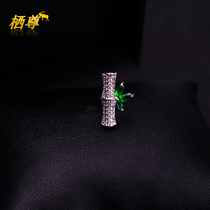 Fuguizhu fashion simple Zircon small brooch Mens suit badge buckle collar needle Womens small buckle needle business accessories