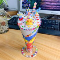 New childrens DIY creative handmade cream dessert ice cream cup ultra-light clay material package girl toy set