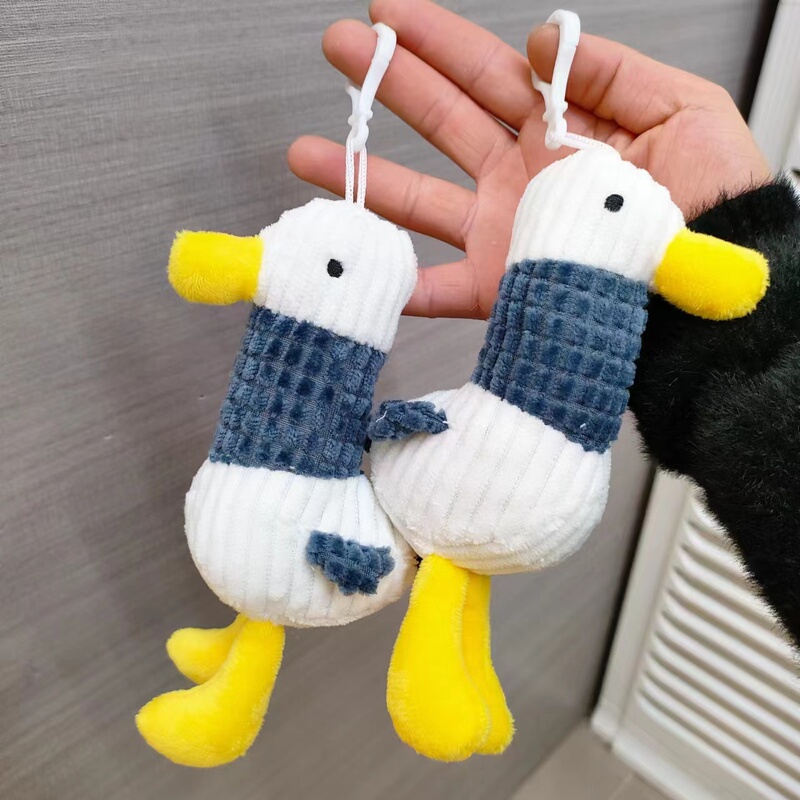 Internet Celebrity Cute Ugly Duckling Plush Keychain for College Entrance Exam Support, Creative Small Gift for Bags