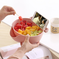 Lazy people nibble melon seed artifact Double-layer melon seed plate Living room fruit plate Household candy box Creative snack dried fruit plate