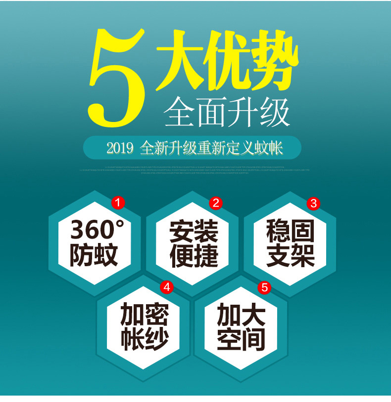 Lưới chống muỗi ở Nam Cực khung mới kiểu giường trẻ em chống vỡ mã hóa dày 1,5 giường nhà - Lưới chống muỗi mùng ngủ cho bé