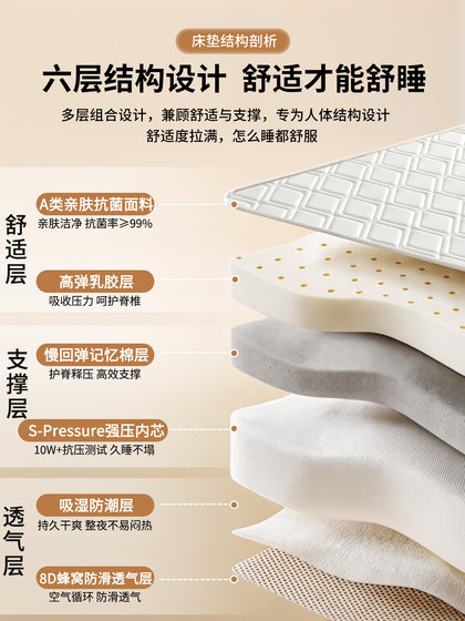 Latex Memory Foam Mattress Cover Soft Cushion for Home Bedroom Rental Use Student Dormitory Sponge Mattress Pad