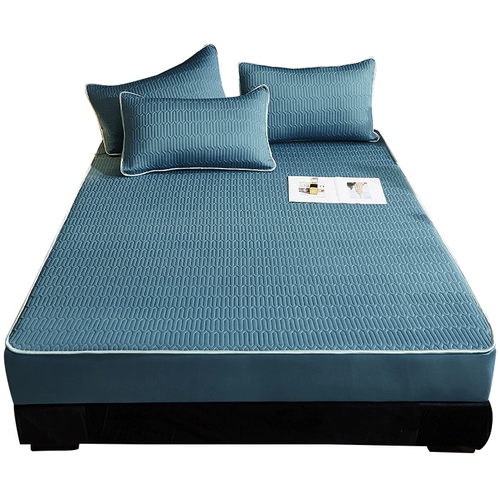 Латексная шелковая простыня, коврик, летний домашний складной комплект для домашнего использования, 3 предмета, можно стирать