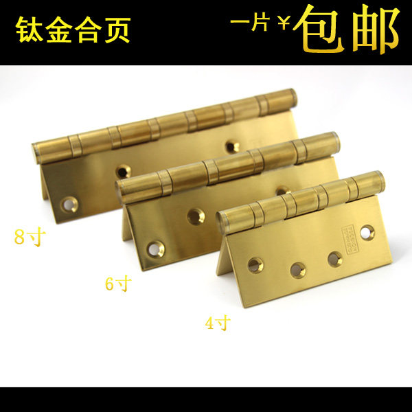 High grade copper hinge heavy titanium alloy pure copper hinge 6*4*3 5 plated open Chinese paleontocopper thicking hinge