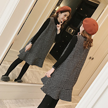 Pregnancy Woman Dress Spring Loaded Blouse 2021 New One-piece Dress Mid-Length Loose Harness Skirt Spring Autumn Pregnant Woman Two Suits