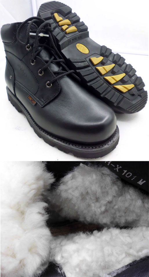 50% off special new 101M men's fur boots 3516 factory cadres short fur boots cold winter boots leather wool