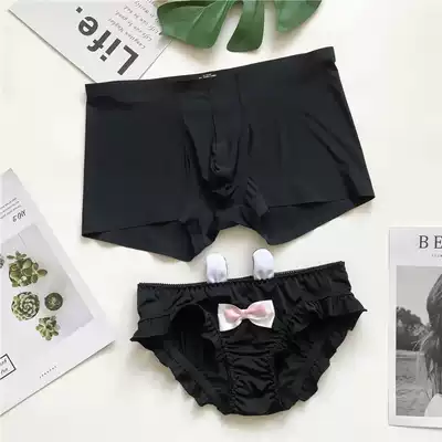 Summer Ice Silk couple underwear New Sexy Seduction couple lace underwear suit pants personality