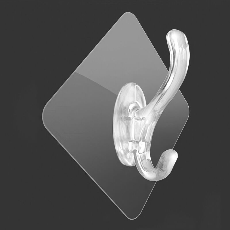 Strong Adhesive, No Punching, No Trace, Strong Load-Bearing Adhesive Hook, Self-Adhesive Transparent Coat and Hat Hook Behind the Kitchen and Bathroom Door Strong Adhesive, No Punching, No Trace, Strong Load-Bearing Adhesive Hook, Self-Adhesive Transparent Coat and Hat Hook Behind the Kitchen and Bathroom Door