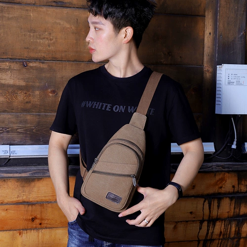 Тканевая нагрудная сумка для отдыха, универсальная спортивная сумка на одно плечо, поясная сумка, в корейском стиле