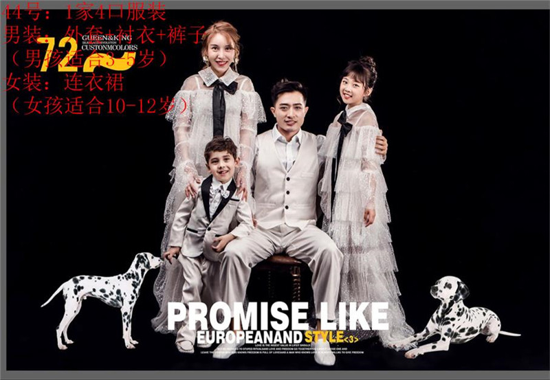 2019 studio ảnh mới trang phục phụ huynh-trẻ em quần áo ảnh trẻ em Phiên bản Hàn Quốc của gia đình chụp ảnh chân dung chủ đề ảnh quần áo bộ gia đình mặc tết
