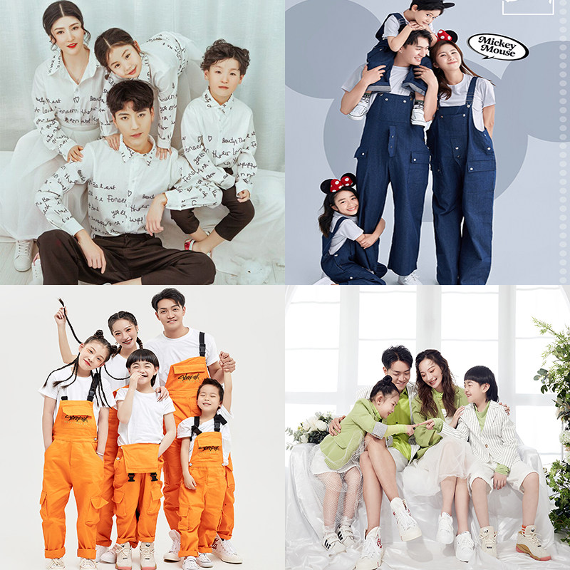 2021 Photo Gallery New Parent-Child Dress Korean Family Photo Theme Photography Photo Dress