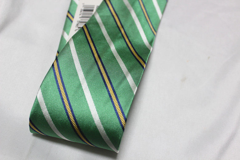 Export pure original jacquard yarn-dyed silk mulberry silk green series men's formal wear business hand tie British workwear