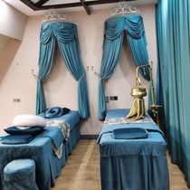 Beauty salon bedside Crown gauze mantle bed curtain beauty bed decoration high-end beauty bed cover four-piece bed cover