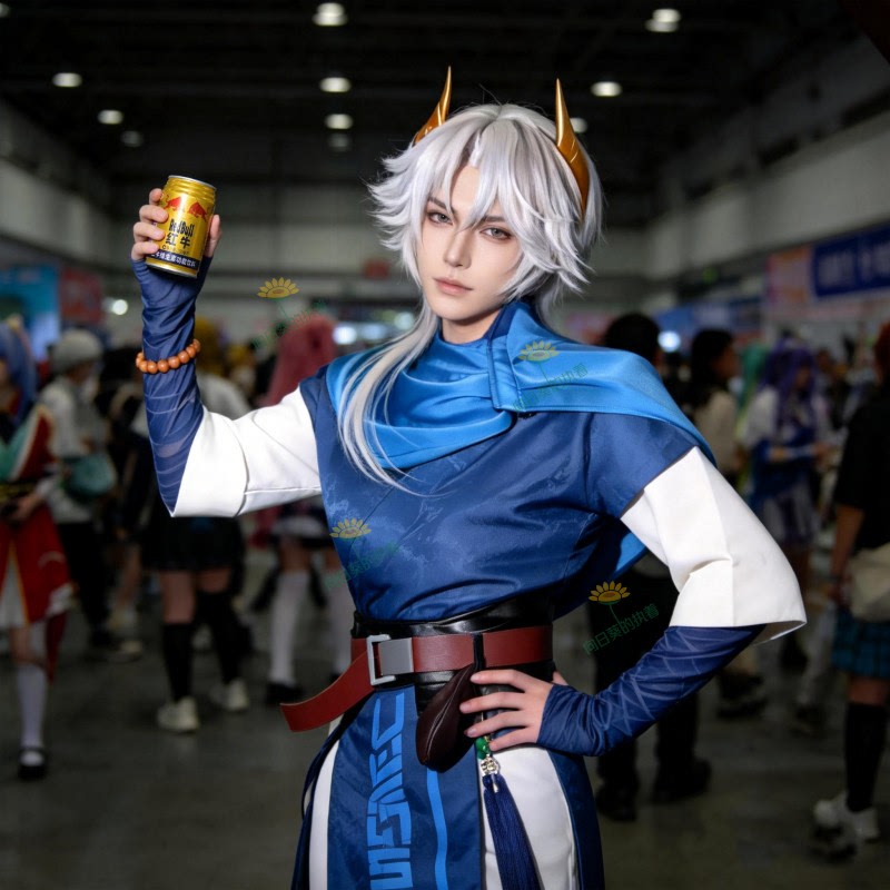 Xiaoyao Purple Skin Blue Skin Cosplay Costume Supernatural Action Group Gold Digger Mobile Game Cosplay Wig Accessories Props Shoes