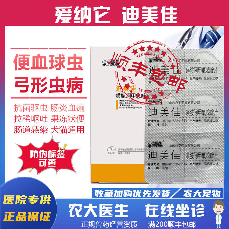 Ainata Dimeijia cat and dog coccidia toxoplasma deworming blood stool pet dog cat diarrhea vomiting enteritis deworming