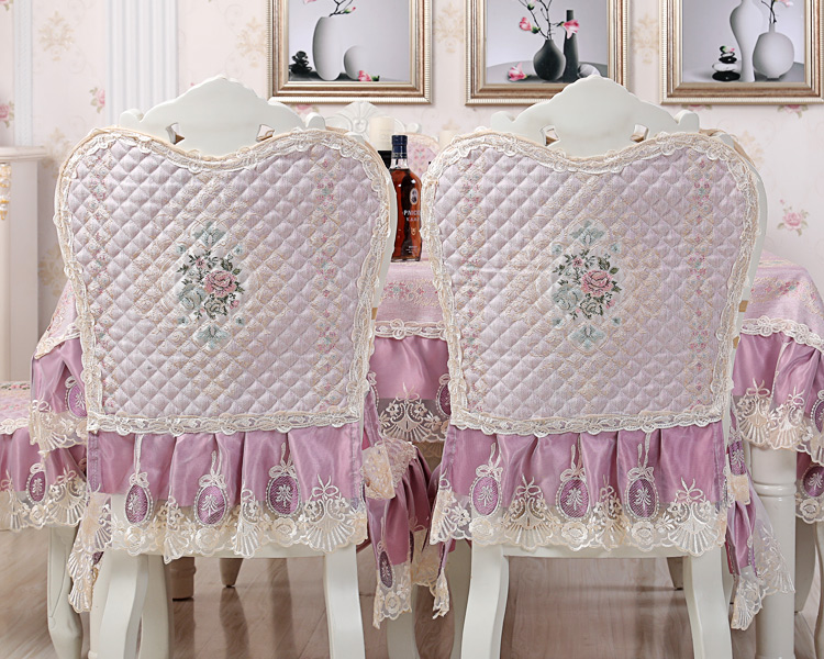 Bảng vải ghế đệm ghế bìa đặt bàn cà phê bàn ​​tròn Châu Âu đồ nội thất vải ghế ăn ghế bìa bìa đơn giản hiện đại