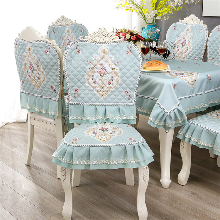 Bảng vải ghế đệm ghế bìa đặt bàn cà phê bàn ​​tròn Châu Âu đồ nội thất vải ghế ăn ghế bìa bìa đơn giản hiện đại