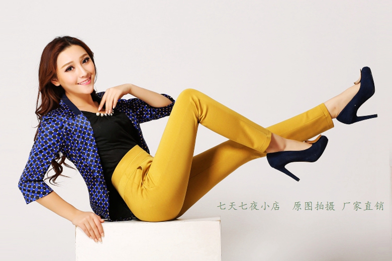Mùa hè mới trung niên và phụ nữ cũ của quần mỏng phần chín quần eo cao đàn hồi XL màu slim mẹ ăn mặc mùa hè áo khoác cho người trung niên