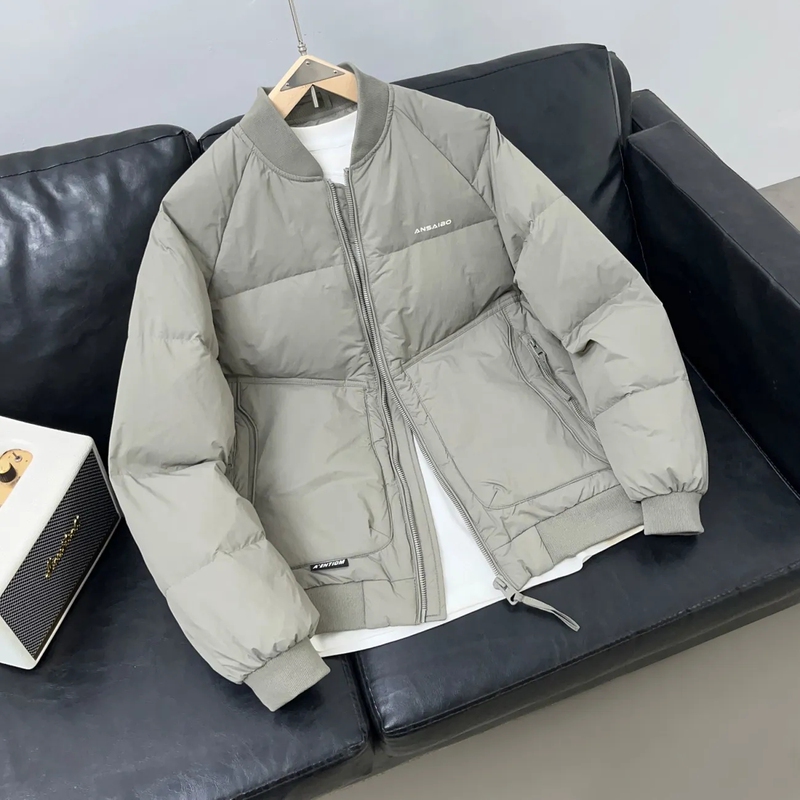 Baseball Collar down Jacket Men's Coat Winter 2025 New Trendy Brand Workwear Pilot Thick White Duck down Jacket Baseball Collar down Jacket Men's Coat Winter 2025 New Trendy Brand Workwear Pilot Thick White Duck down Jacket