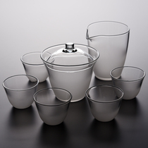 High temperature resistant glass bowl kung fu tea set household Justice cup tea set cup tea cup whole set of Cup