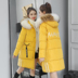 Thời trang cổ áo lông lớn xuống phụ nữ bông quần áo mùa đông mới 2019 Hàn Quốc phiên bản in loose-fitting cổng gió bông quần áo triều 
