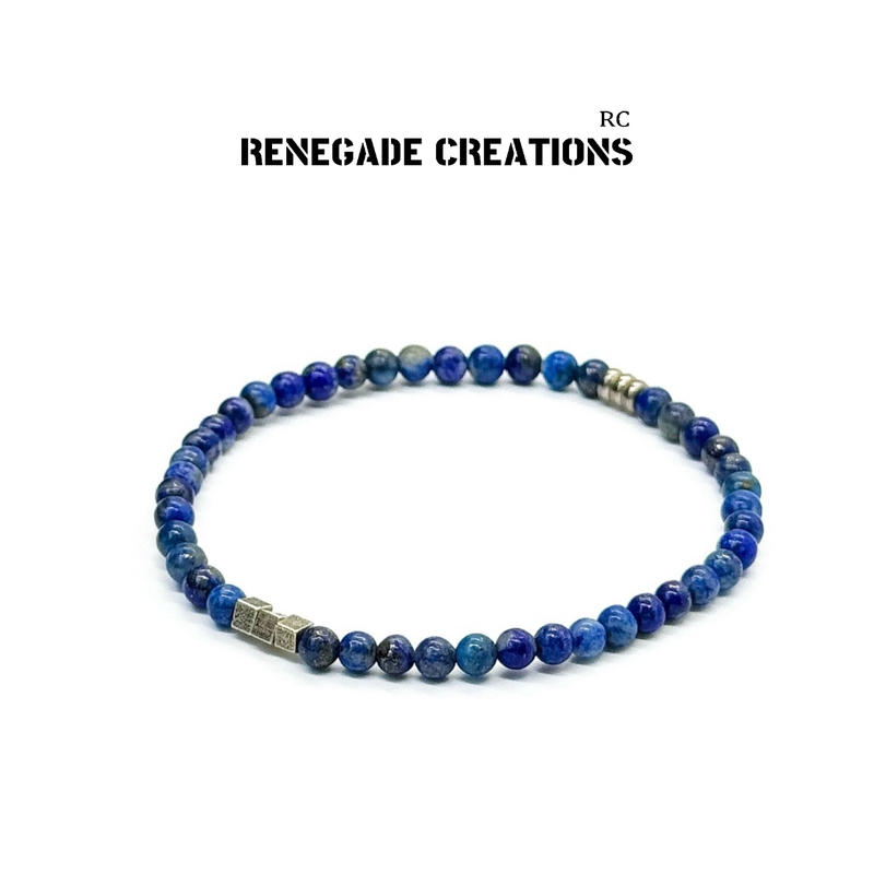 Renegadecre |    Bruce Original Design 925 Silver Lapis Lazuli Niche Light Luxury Bracelet for Men and Women