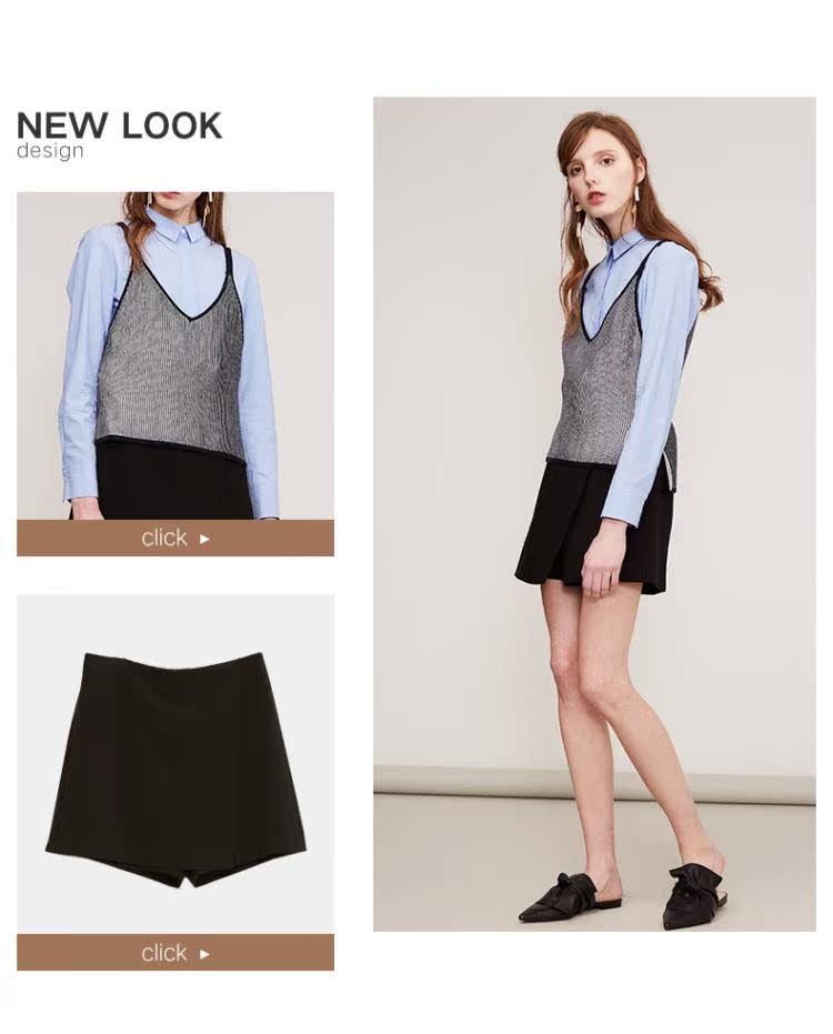 Naivee / Nawei 2017 mùa thu mới gió OL thời trang cổ chữ V mặc áo yếm dệt kim Slim mỏng áo khoác len nữ