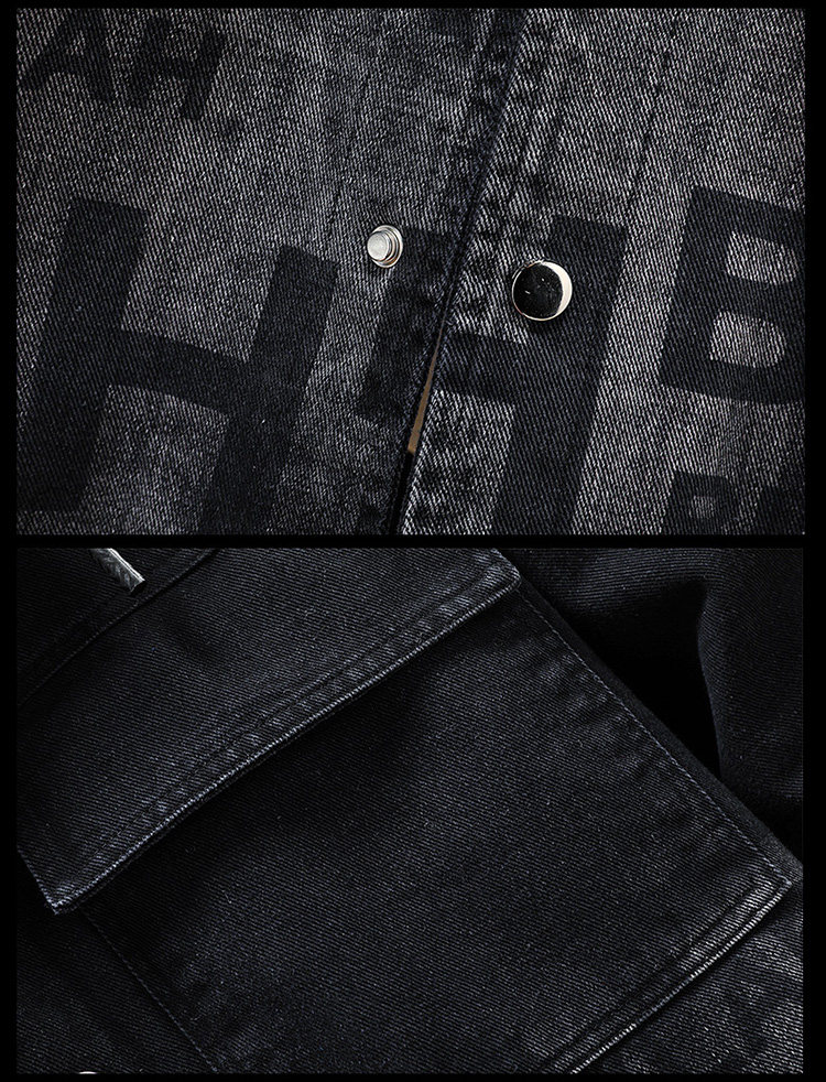 товар из китая 13青少年春秋季潮流帅气牛仔外套15岁初中学生男孩12大童牛子夹克 No brand