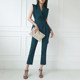 Thin suit jacket, green trousers, two-piece suit, high-end sense, royal sister, self-cultivation, professional suit, female summer fashion