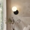 Japanese Wabi-Sabi Style Bedside Wall Lamp Bedroom Creative Living Room Background Corridor Hallway Entrance Black Travertine Decorative Lamp