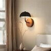Japanese Wabi-Sabi Style Bedside Wall Lamp Bedroom Creative Living Room Background Corridor Hallway Entrance Black Travertine Decorative Lamp